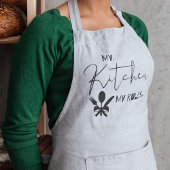 白黒シンプルマイキッチンマイルールエプロン スタンダードエプロン