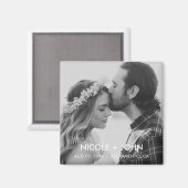 白黒シンプルマグネットの保存 マグネット (正面/裏面)