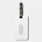 白黒シンプルミセス姓の新婚の花嫁 ラゲッジタグ (裏面縦)