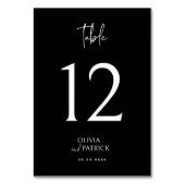 白黒シンプルミニマモダンリス結婚ト テーブルナンバー (正面)