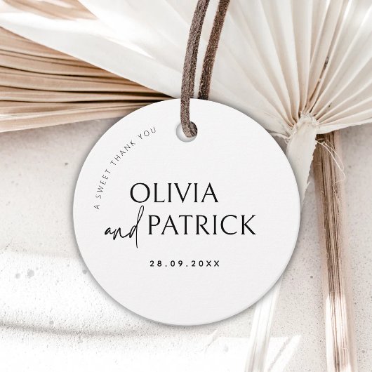 白黒シンプルミニマモダンリス結婚ト フェイバータグ