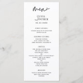 白黒シンプルミニマモダンリス結婚ト メニュー (正面)