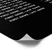 白黒シンプルミニマルトレンディーエレガント ポスター (角)