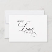 *~*白黒シンプルミニマルモダン結婚の 出欠カード (裏面)