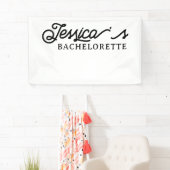 白黒シンプルモダンバチェロレッテ 横断幕 (インサイチュ)