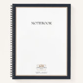 白黒シンプルモノグラムビジネス ノートブック (正面)