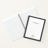 白黒シンプルモノグラムビジネス ノートブック (内部)