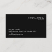 白黒シンプルモノグラムモダンプロフェッショナル 名刺 (裏面)