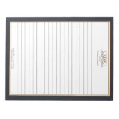 白黒シンプルモノグラムラインビジネス ノートパッド (正面)