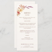 白黒シンプルモノグラ結婚ムのメニュー メニュー (正面/裏面)