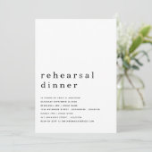 白黒シンプルリハーサルディナー 招待状 (スタンド正面)