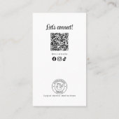 白黒シンプルロゴイヤリングバックアーカード 名刺 (裏面)