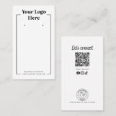 白黒シンプルロゴイヤリングバックアーカード 名刺 (正面/裏面)