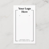 白黒シンプルロゴイヤリングバックアーカード 名刺 (正面)