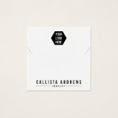 白黒シンプルロゴネックレスディスプレイカード (正面)