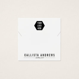 白黒シンプルロゴネックレスディスプレイカード