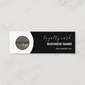 白黒シンプルロゴ7ロイヤリティカード スキニー名刺 (正面)