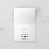 白黒シンプル会社ロゴソーシャル・サンキュー サンキューカード (内部)