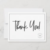 白黒シンプル会社ロゴソーシャル・サンキュー サンキューカード (正面)