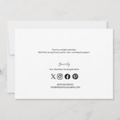 白黒シンプル会社ロゴソーシャル・サンキュー 招待状 (裏面)