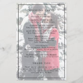 白黒シンプル写真エレガントなウェディングプログラム (裏面)
