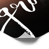 白黒シンプル写真卒業パーティーのサイン ポスター (角)