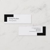 白黒シンプル写真用名刺 スキニー名刺 (正面/裏面)