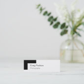 白黒シンプル写真用名刺 スキニー名刺 (スタンド正面)