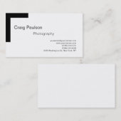 白黒シンプル写真用名刺 名刺 (正面/裏面)