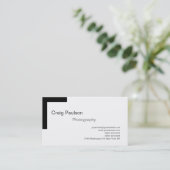 白黒シンプル写真用名刺 名刺 (スタンド正面)