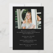 白黒シンプル写真2025卒業パーティー 招待状 (裏面)