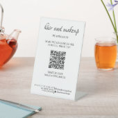 白黒シンプル化粧デジタルQR価格  台座サイン (インサイチュ)