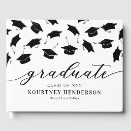 白黒シンプル卒業ゲストブック ゲストブック