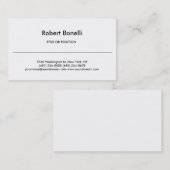 白黒シンプル名刺 名刺 (正面/裏面)