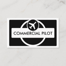 白黒シンプル商業パイロット名刺 名刺