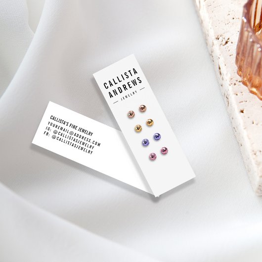 白黒シンプル多連イヤリングディスプレイカード