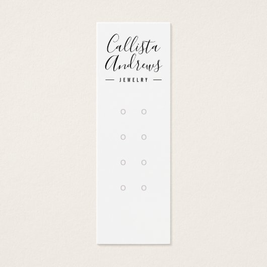 白黒シンプル多連イヤリングディスプレイカード (正面)