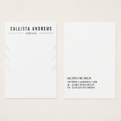 白黒シンプル多重ネックレスディスプレイカード (正面&裏面)