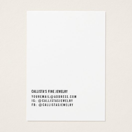 白黒シンプル多重ネックレスディスプレイカード (裏面)