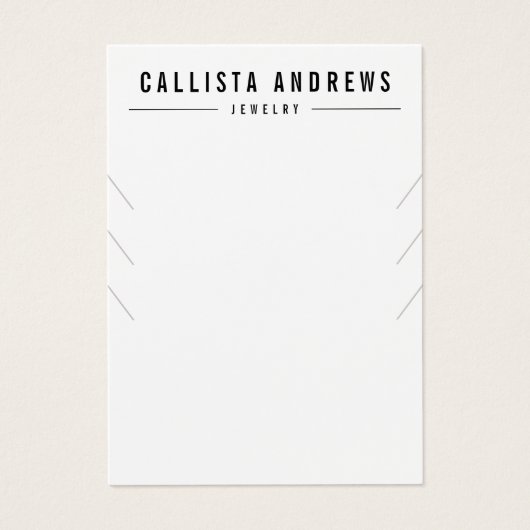 白黒シンプル多重ネックレスディスプレイカード (正面)