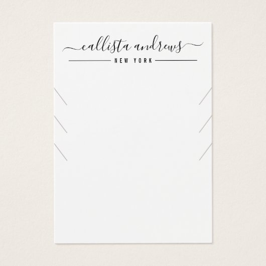 白黒シンプル多重ネックレスディスプレイカード (正面)