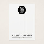 白黒シンプル多重ヘアクリップ表示カード (正面)