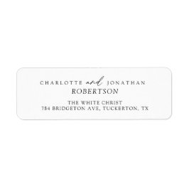 白黒シンプル差出人住所 ラベル