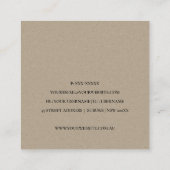 白黒シンプル掃除機クリーニングサービス スクエア名刺 (裏面)