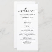 白黒シンプル文字結婚書 プログラム (正面/裏面)