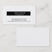 白黒シンプル普通名刺 名刺 (正面/裏面)