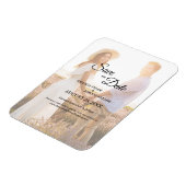 白黒シンプル書記日付の写真を保存 マグネット (左側)