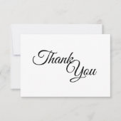 白黒シンプル書道サンキューフラットカード サンキューカード (正面)