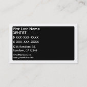 白黒シンプル歯医者の名刺 名刺 (裏面)