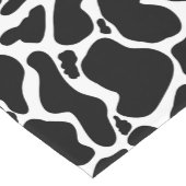 白黒シンプル牛斑動物 ショートテーブルランナー (コーナー)